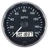 white and amber auto meter speedometer and analog speedometer for car