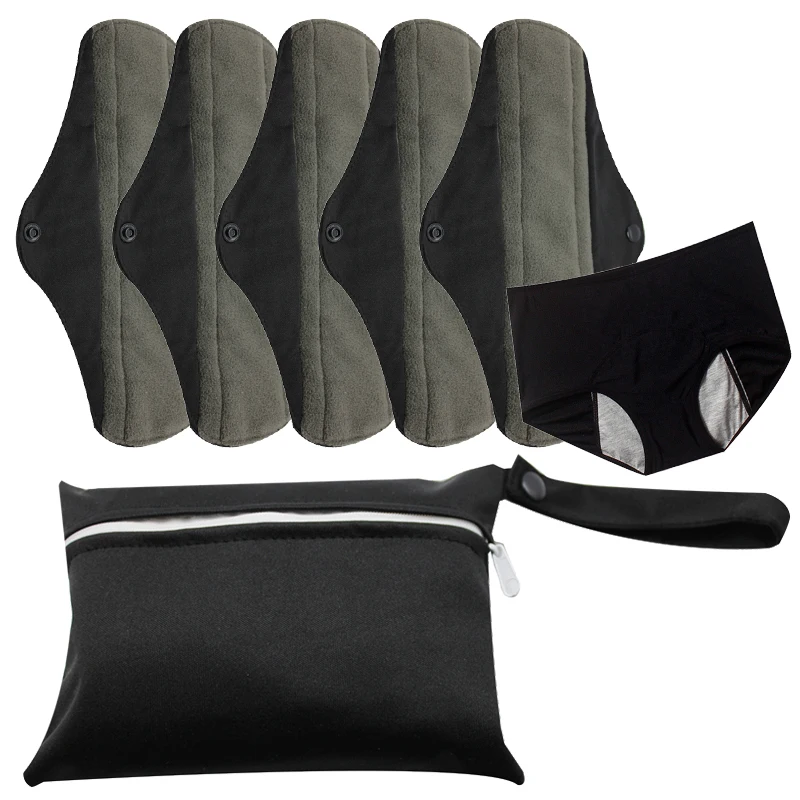 

Charcoal Bamboo Cloth Pads Sets, Mix