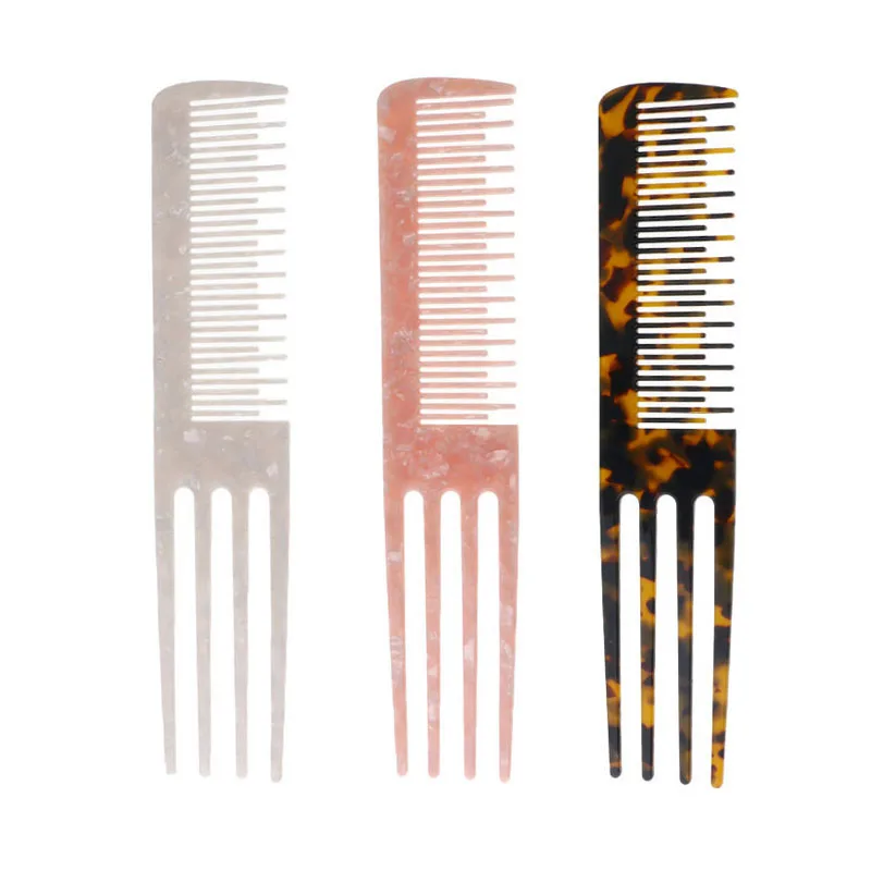 

Professional men hair style wide tooth comb double tooth comb acetate anti static oil fish head comb 890131, Customized color