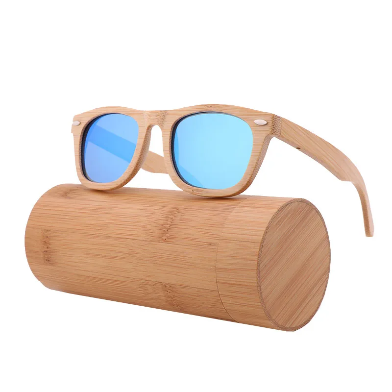 

Hand-Made Bamboo Frame Sunglasses High Quality Wholesale Polarized Shading Mirror