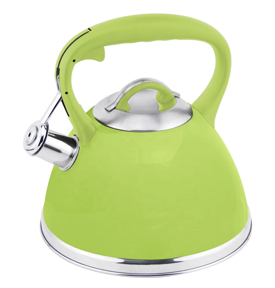 

Hight quality stainless steel whistle tea kettle for induction cookers, Brown,yellow,green,pink,gray