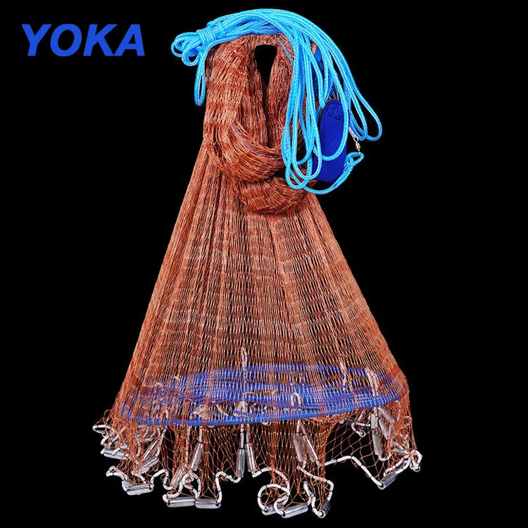 

Hot sell wholesale float hand throw nylon monofilament fishing net fishing cast nets, Customizable