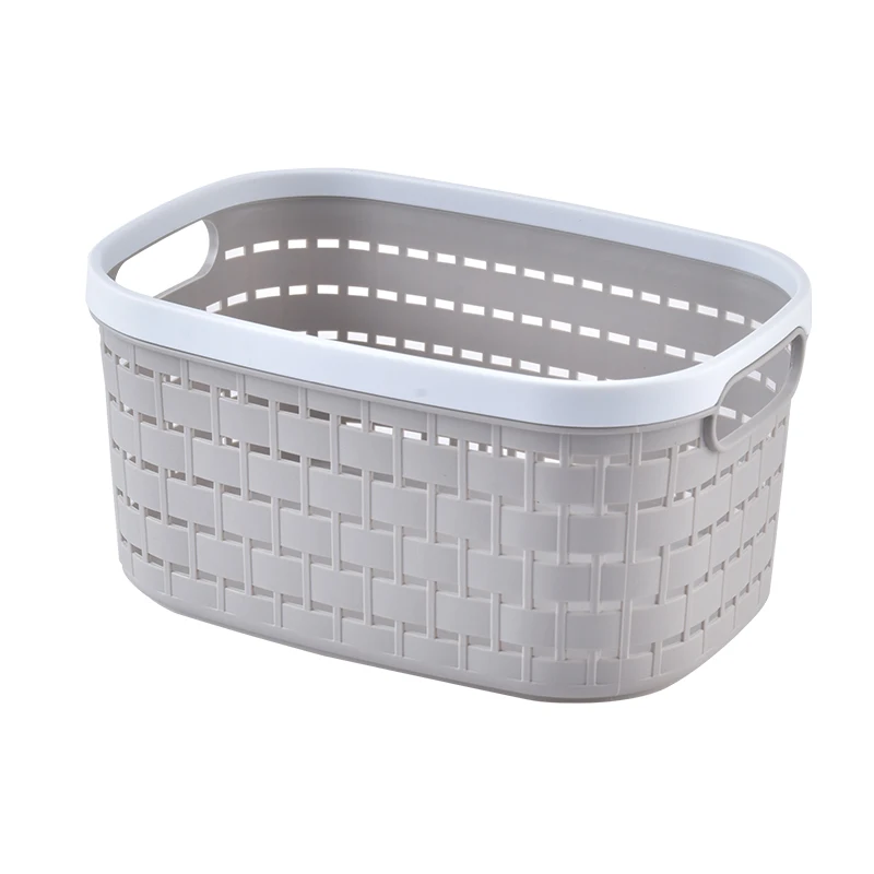 

2020 hot sale new updated box organizer plastic storage stackable basket plastic storage box, White