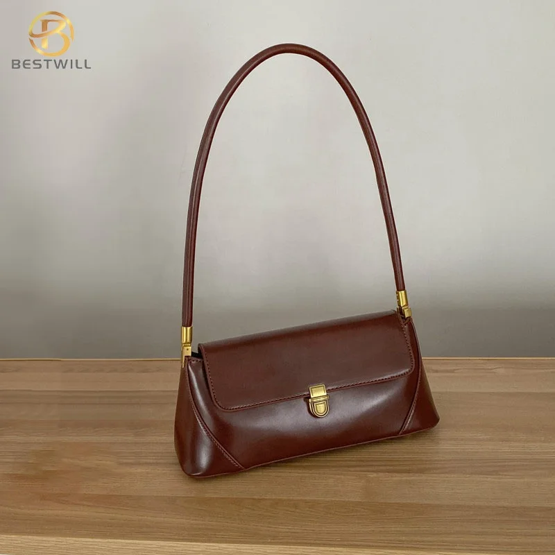 

BESTWILL Slim Simple Style PU Leather Shoulder Handbags for Women Ladies Hand Bag, As showed in picture or customized