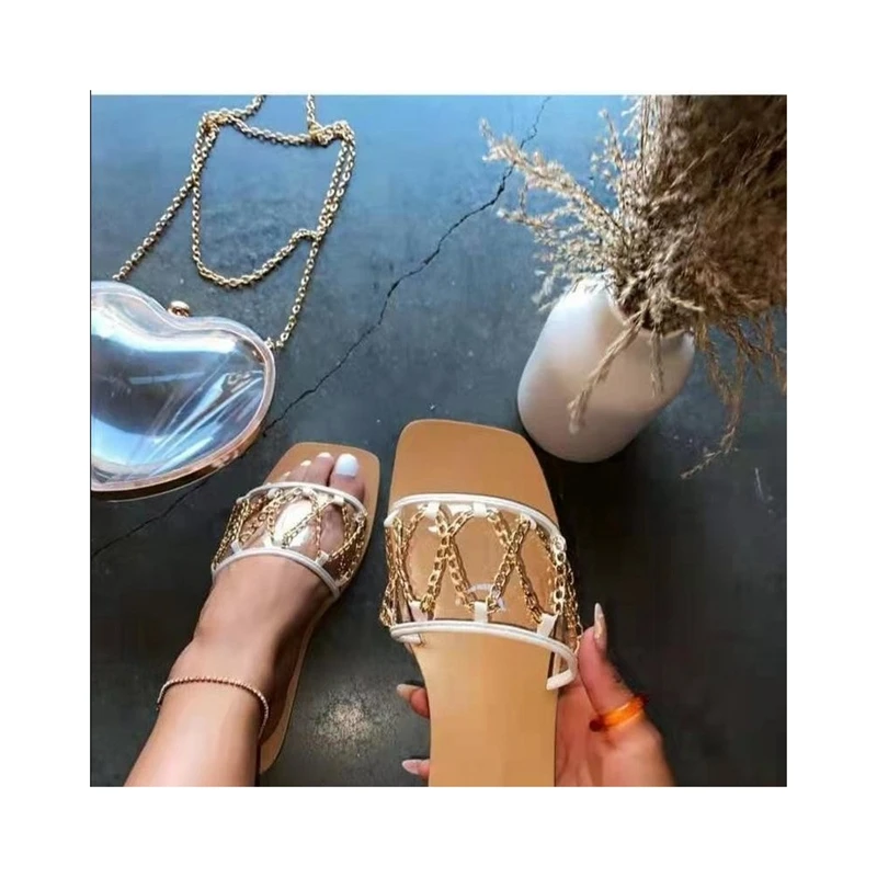 

Summer Fashion Flat Bottom High Quality Non-slip Women's Slippers Wholesale