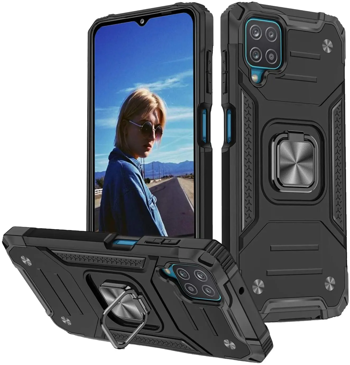 

Amazon Hot sale New Model Mobile Phone Case Rugged Military Protective Cover For Samsung Galaxy A12 5G, Black,blue,green,rose gold