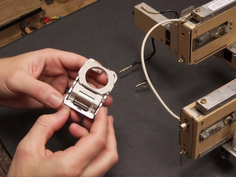 Hand assembling homemade projector components