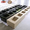 Bathroom Rectangular Vessel Sink Matt Solid Surface Stone WashBasins for public toilet