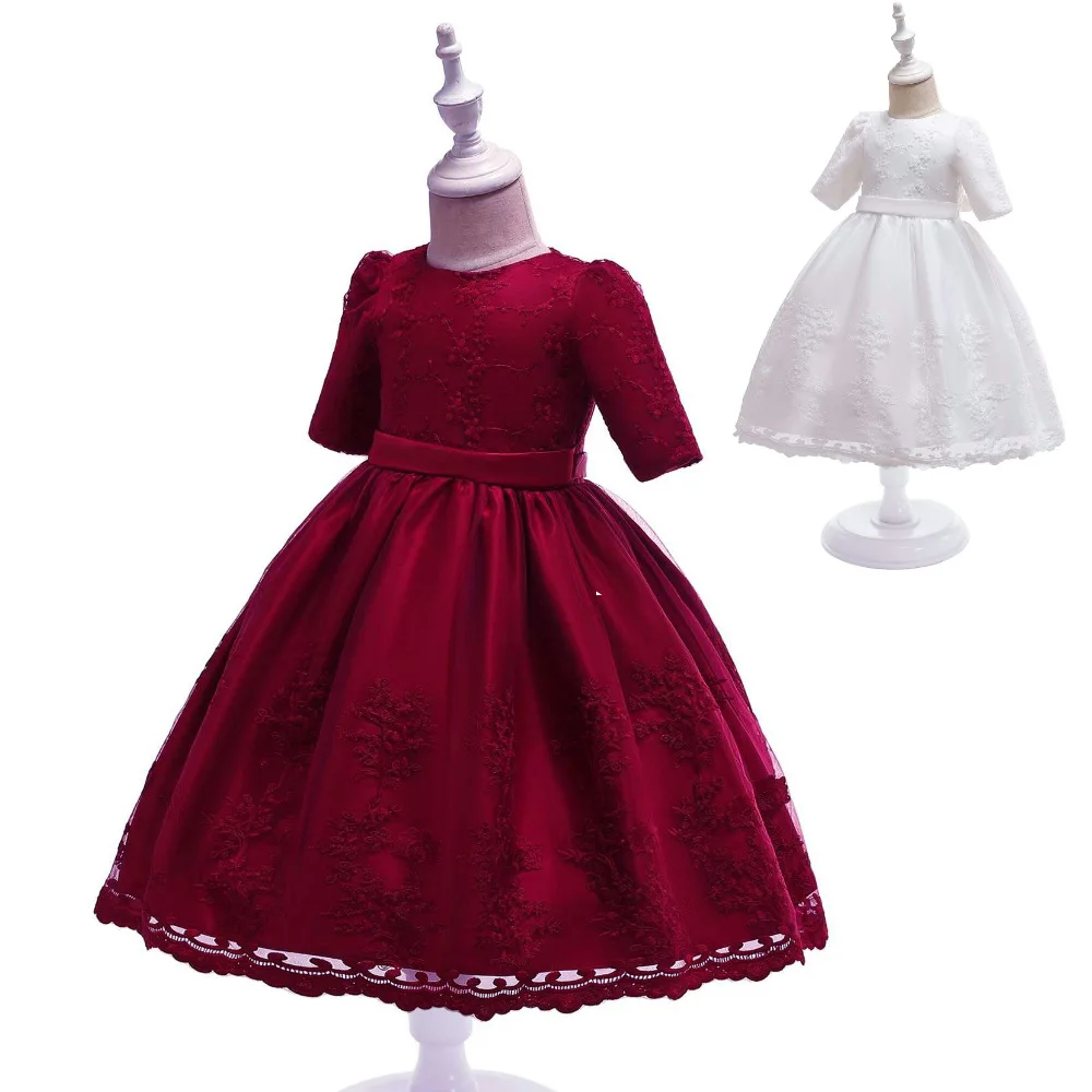 

Hot selling princess one full year of life grenadine embroider lace newborn baby dress girls for wholesale, As pic shows, we can according to your request also