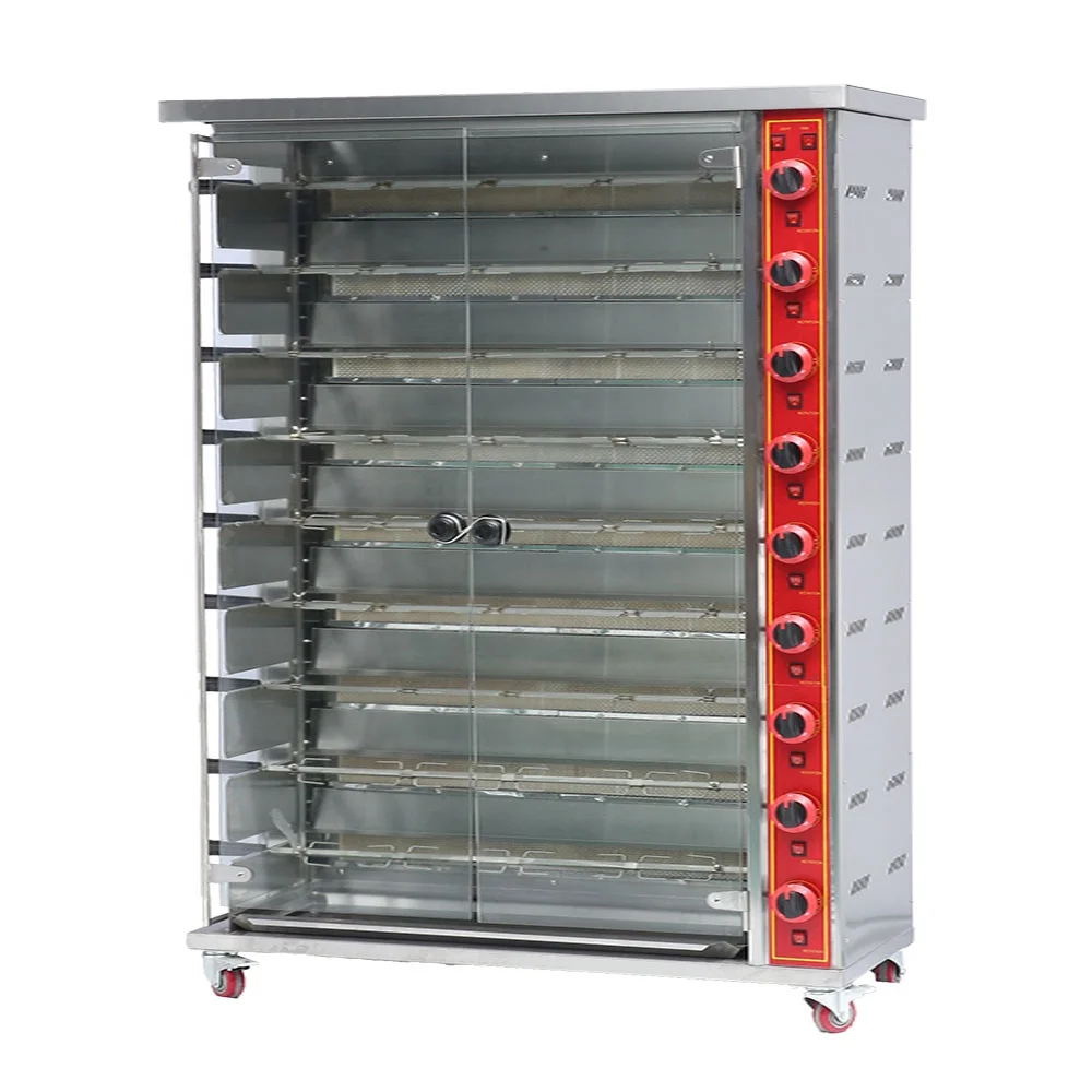 
9-rod Cooking Roast Chicken Chicken Maker Commercial Gas Chicken Rotisserie Oven For Sale 