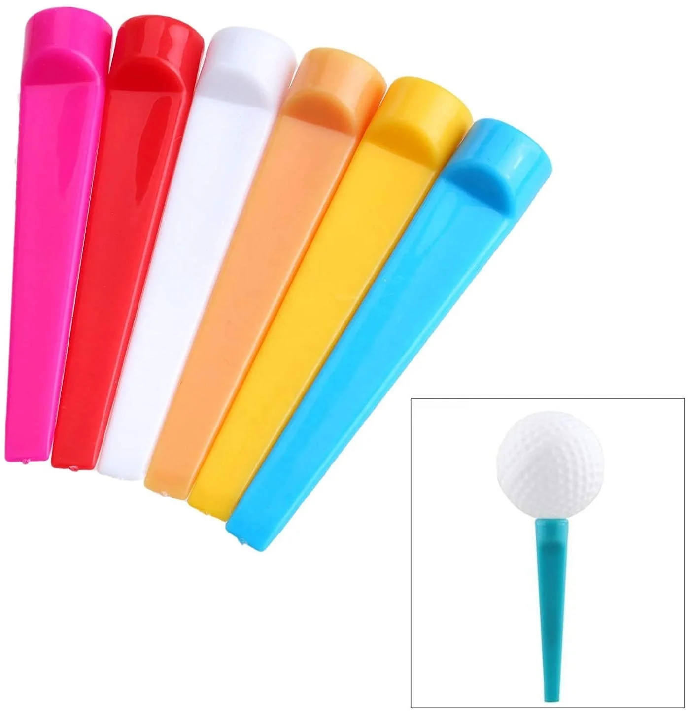 

Hot Sales Plastic Wedge Golf Tees  Custom Logo Printed White Unbreakable Multicolor Bulk Value with Best Price