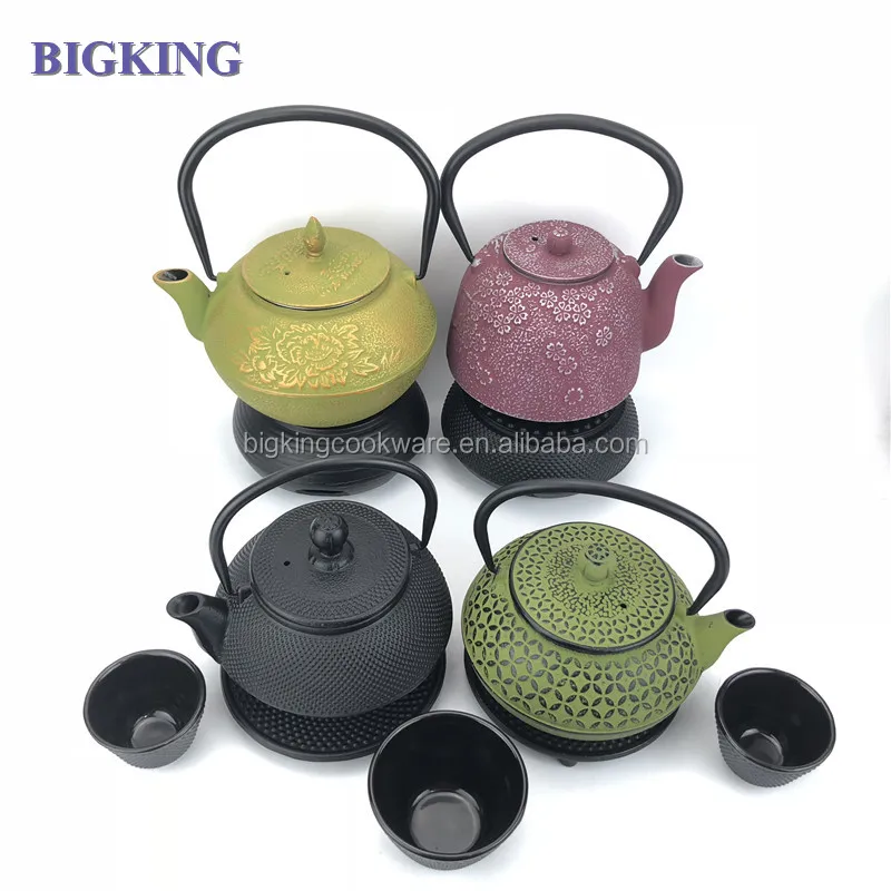 

2021 hot sale Enamel Cast Iron Teapot Set/kettle OEM