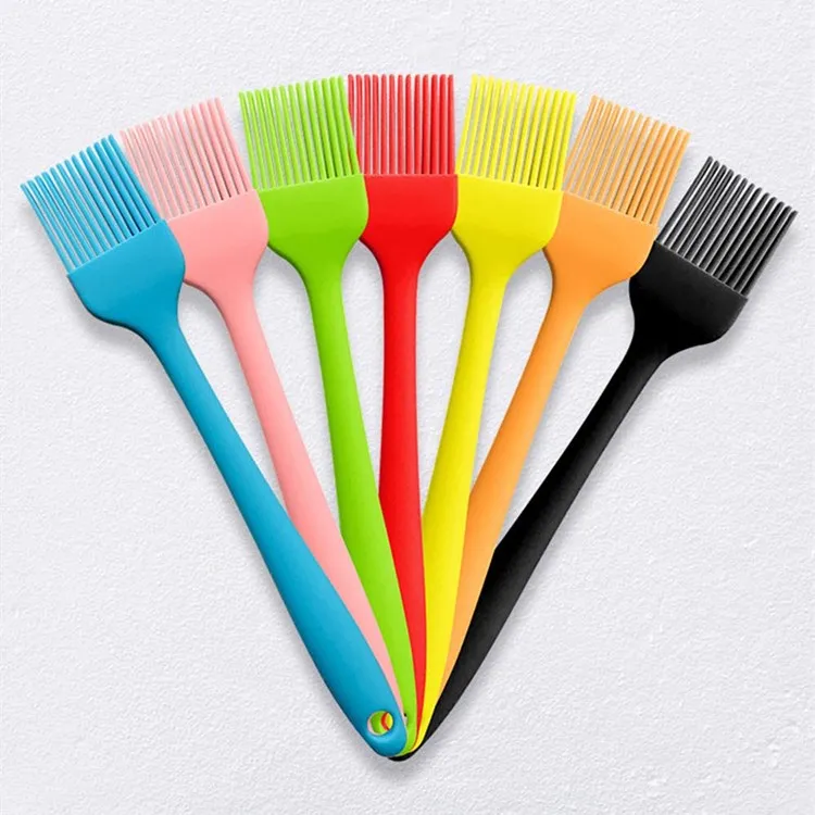 

Food Grade Easy To Wash Healthy Temperature Resistance Silicone Basting Oil Brush For Bbq Grill Kitchen Cooking 26cm