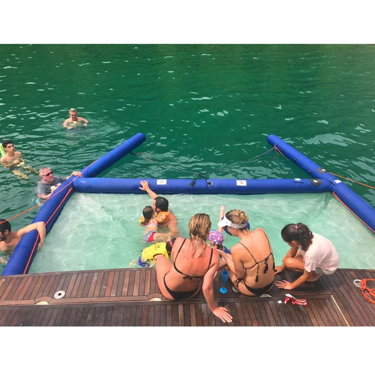 custom inflatable floating sea pool for water equipment