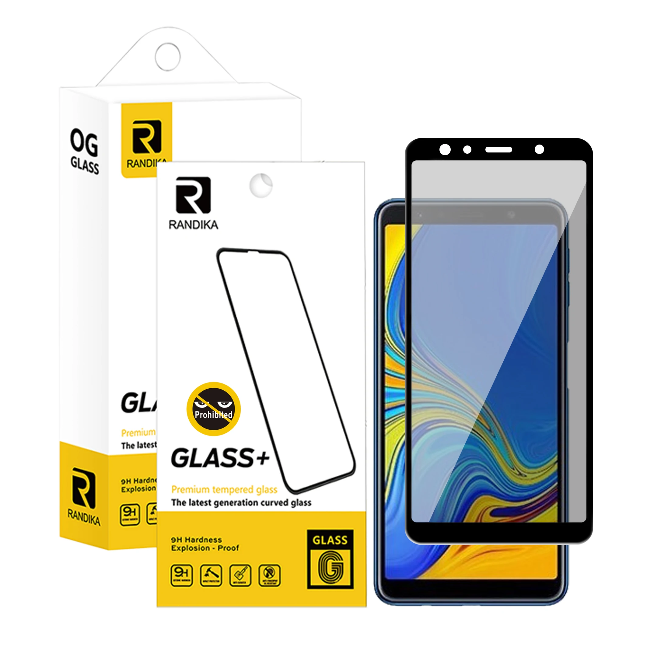 

9H Screen Anti Peeping Privacy Protector Film For Samsung Galaxy A7 A8 J8 2018 Fingerprint Proof Anti SPY Premium Tempered Glass