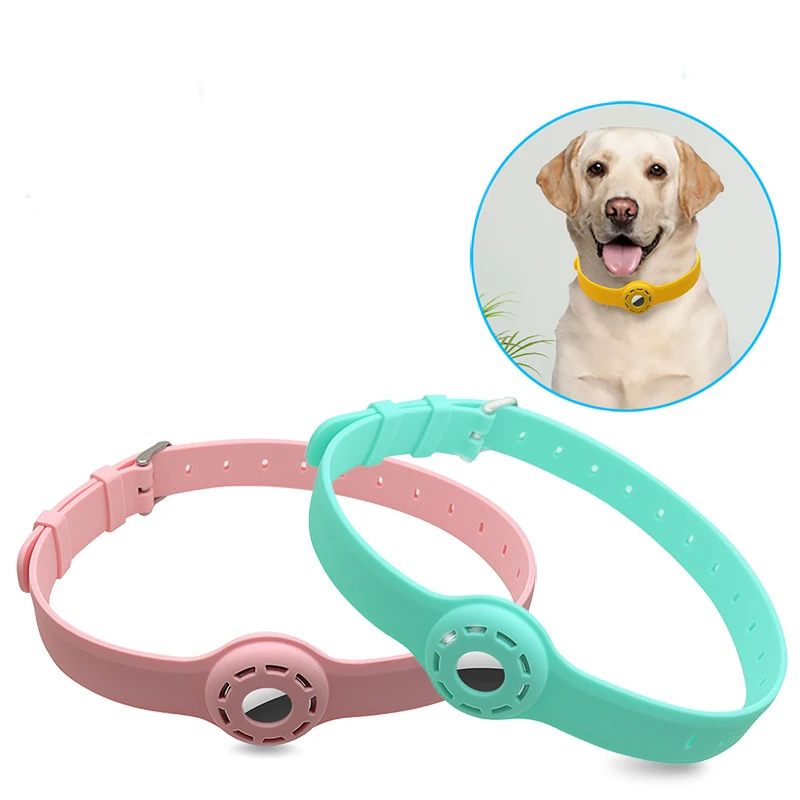 

Wholesale Anti-lost Cat And Dog Silicone Protective Sleeve Airtags Tracker Pet Collar, Picture color