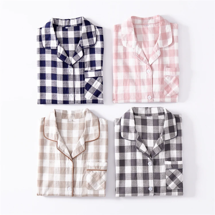 Halloween 2020 latest men clothing wholesale skin friendly plaid long sleeve shirt set pajama men's sleepwear pajamas set