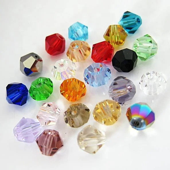 4mm rhombus crystal glass beads for Jewelry Making Yiwu Factory Direct Prices