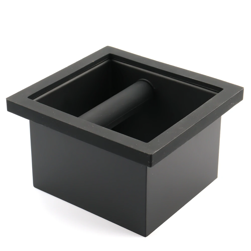 Barista Tools Stainless Steel Black Espresso Knock Box Coffee Accessories Bottomless Coffee Knock Box