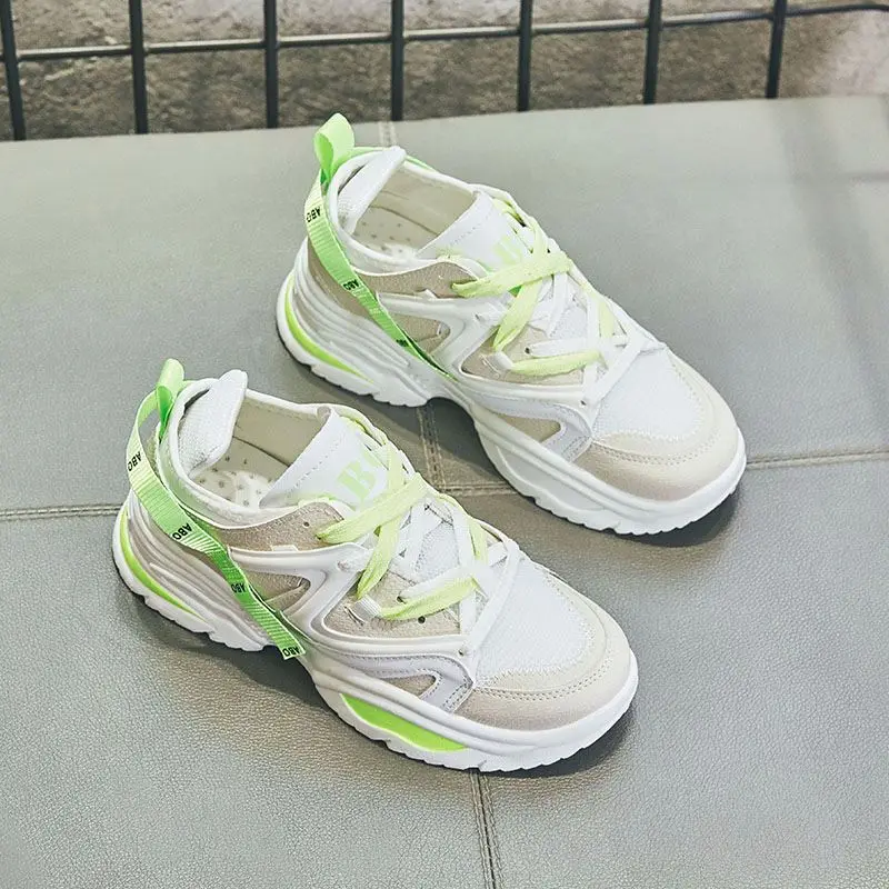 

2021 Summer White latest Women chunky Sneakers Fashion Thick Bottom Womens Platform tenis femme Casual Shoes Zapatos De Mujer