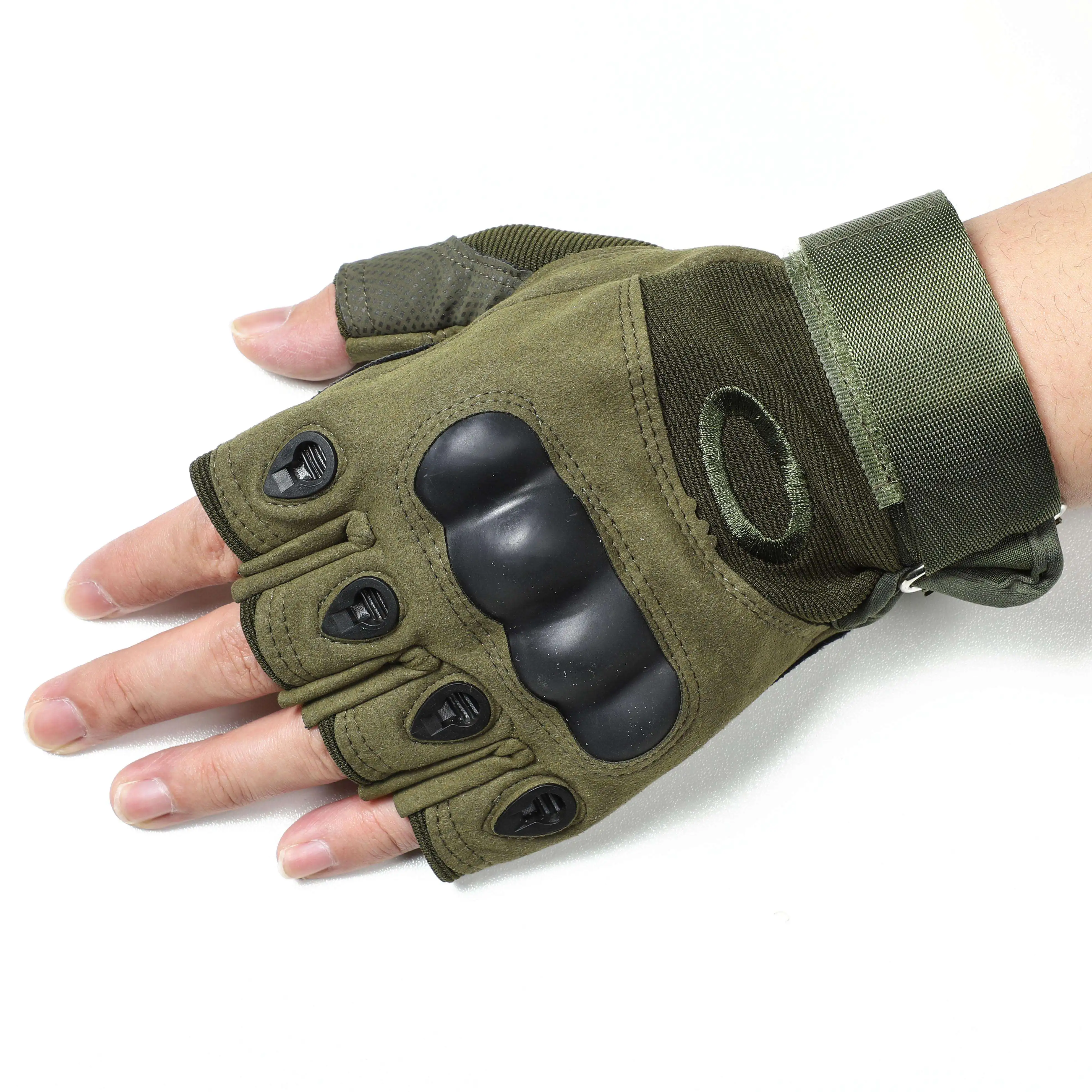 

Outdoor Men Military Army Police Equipment Half Finger Fingerless Custom Military Tactical Gloves