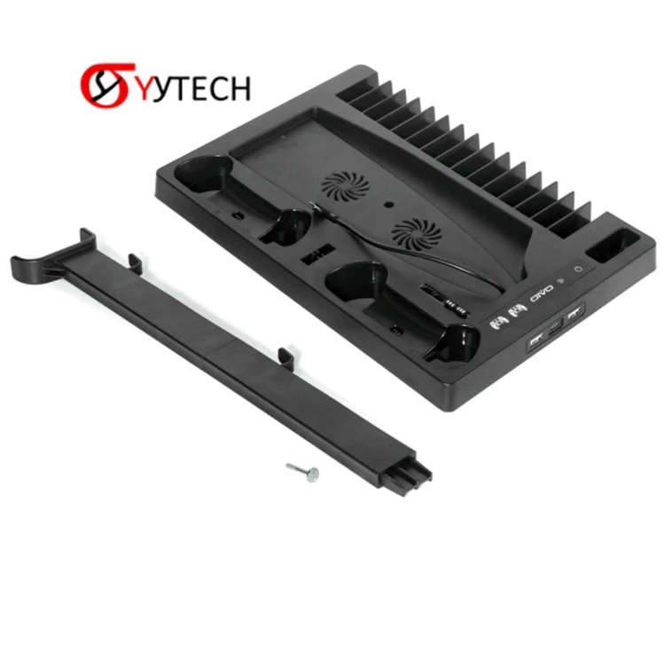 

SYYTECH Earphone Multi-function Cooling Fan Base Storage Disc Rack Support Game Controller Charger Stand for PS5