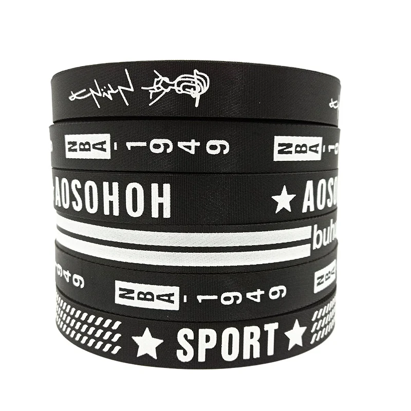 

2.5CM custom printed webbing strap nylon webbing for dog collar nylon webbing