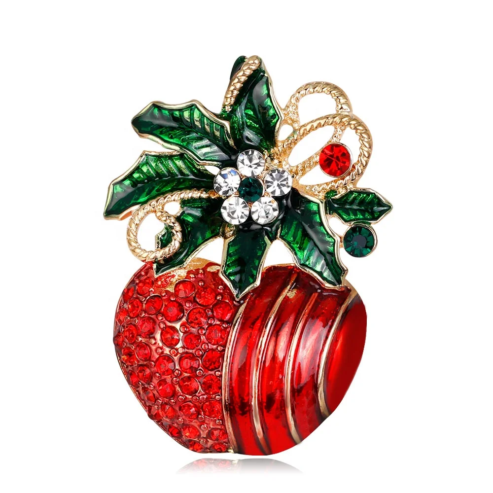 

Fashionable and Hot Christmas Apple Decoration Brooch, Picture shows