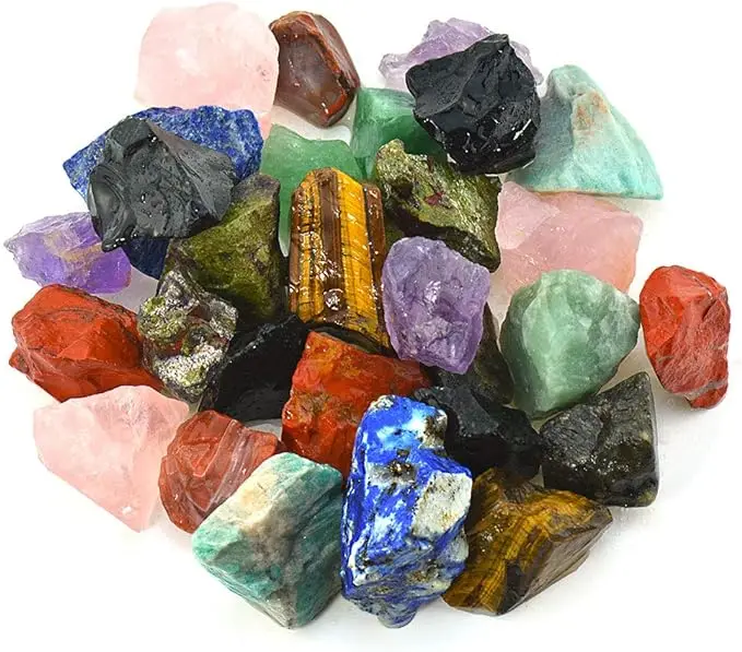 

Natural Crystal rough stones Healing Stones rose quartz fluorite raw stone decorated with spiritual energy