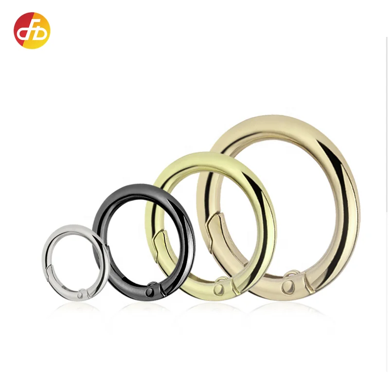 

Circle Snap Clip Hook O Ring Spring Gate Clasp Buckle Round Spring Carabiner for Keychain Handbag