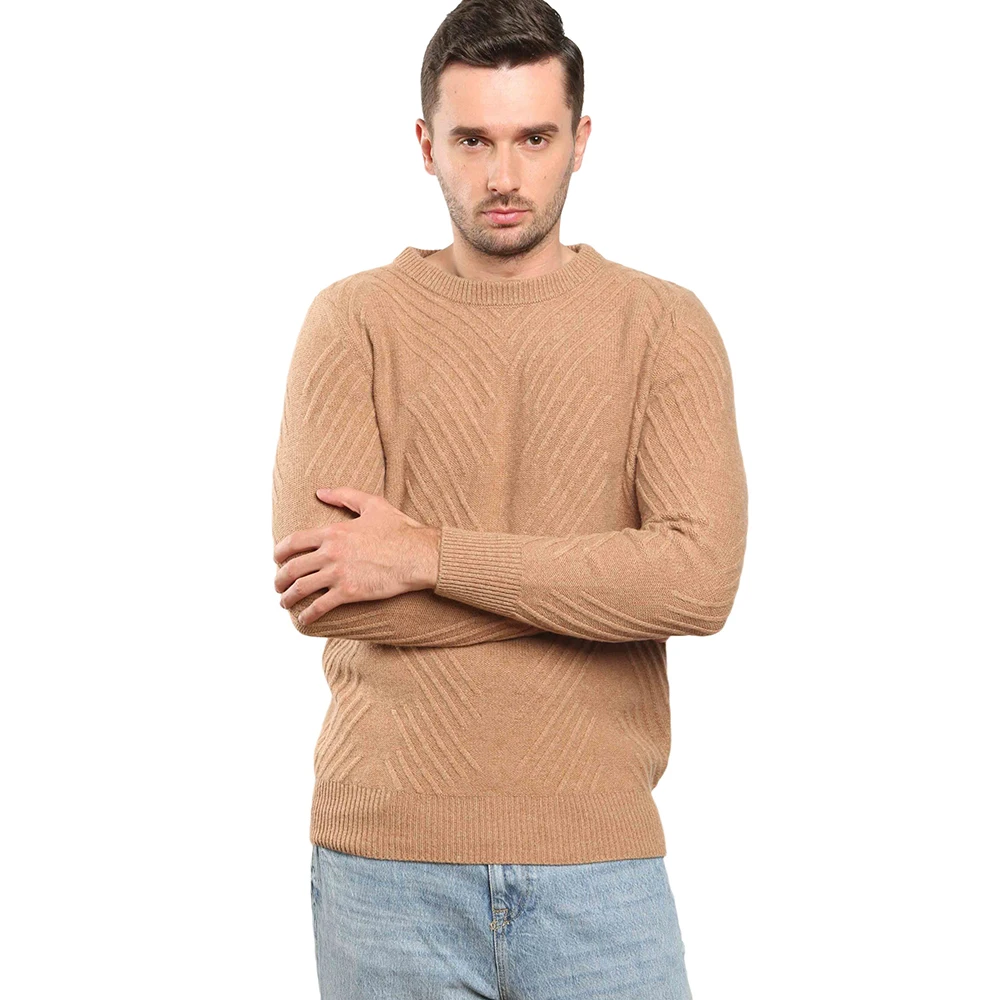 

Wholesale Casual Long Sleeve Polo Neck Pullover 100% Merino Wool Autumn Winter Mens Sweaters