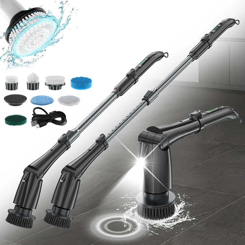 Low Cost House Other Cleaning Equipment 7 in 1 Electric Cleaning Brushes Cordless USB Electric Spin Scrubber Floor Scrubber
