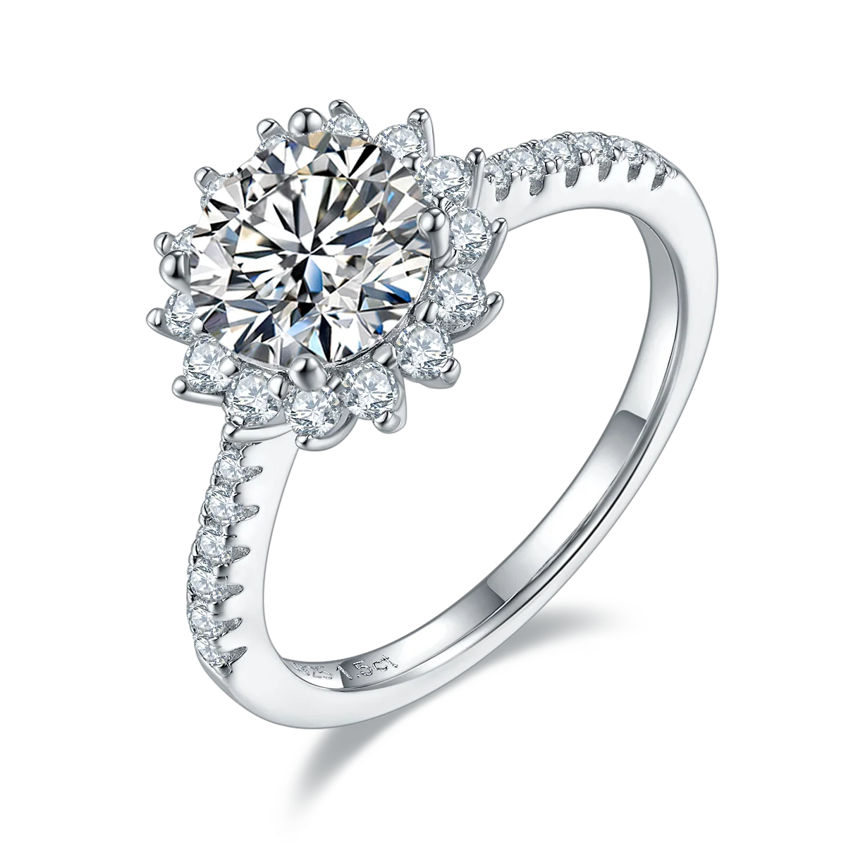 

Moissanite Ring Prong 3.0 carat Prong Setting Gorgeous Elegant Women's Rings