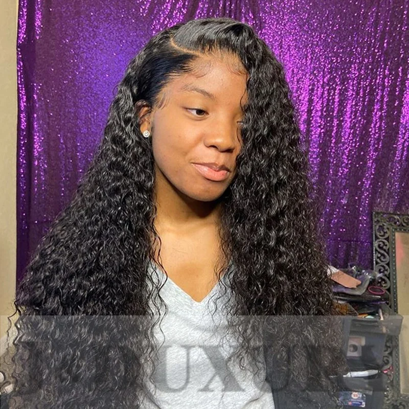 

for black women deep curly High Quality Glueless Lace Wig ready to ship cheap brazilian hair Lace front Wigs Human Hair Wigs, Natural color lace wig