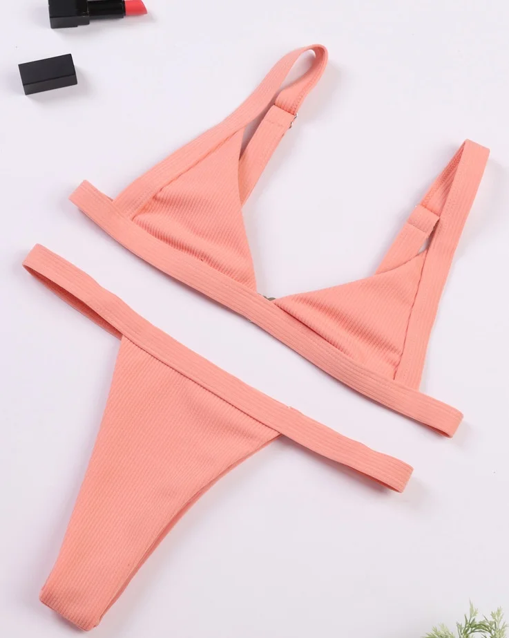 2019 Hot Girl Swimsuit Sweet Sexy Women Japan Tiny Beach Two Piece Bikini Beachwear