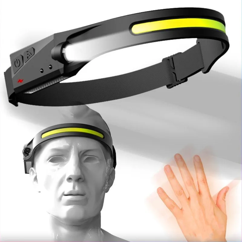

2021 new style cycling light Type-C rechargeable COB light wide beam vision sensor headlight, suitable for camping and cycling