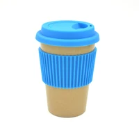 

New Eco Friendly Organic Rice Husk Coffee Mug with Lid Travel Rice Fiber Husk Cup