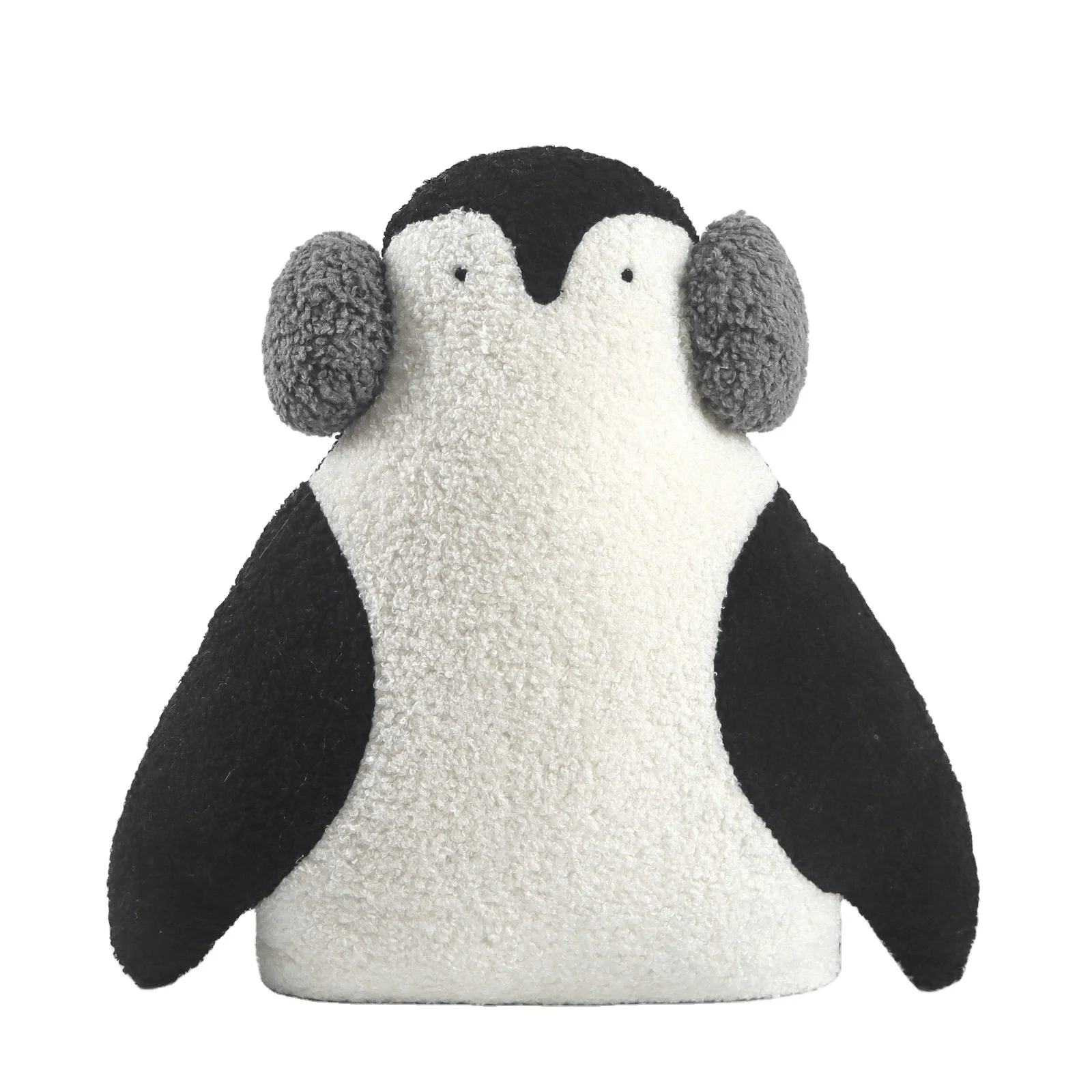 

Christmas Penguin with Earmuff Cushion Pillow Polyester Home Decor Pillows for Children Toy Gift