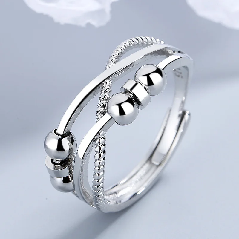 

Fashion Accessories Women's Rotatable Ring Opening Decompression Rotational Anxiety Ring Accessories rings for couples