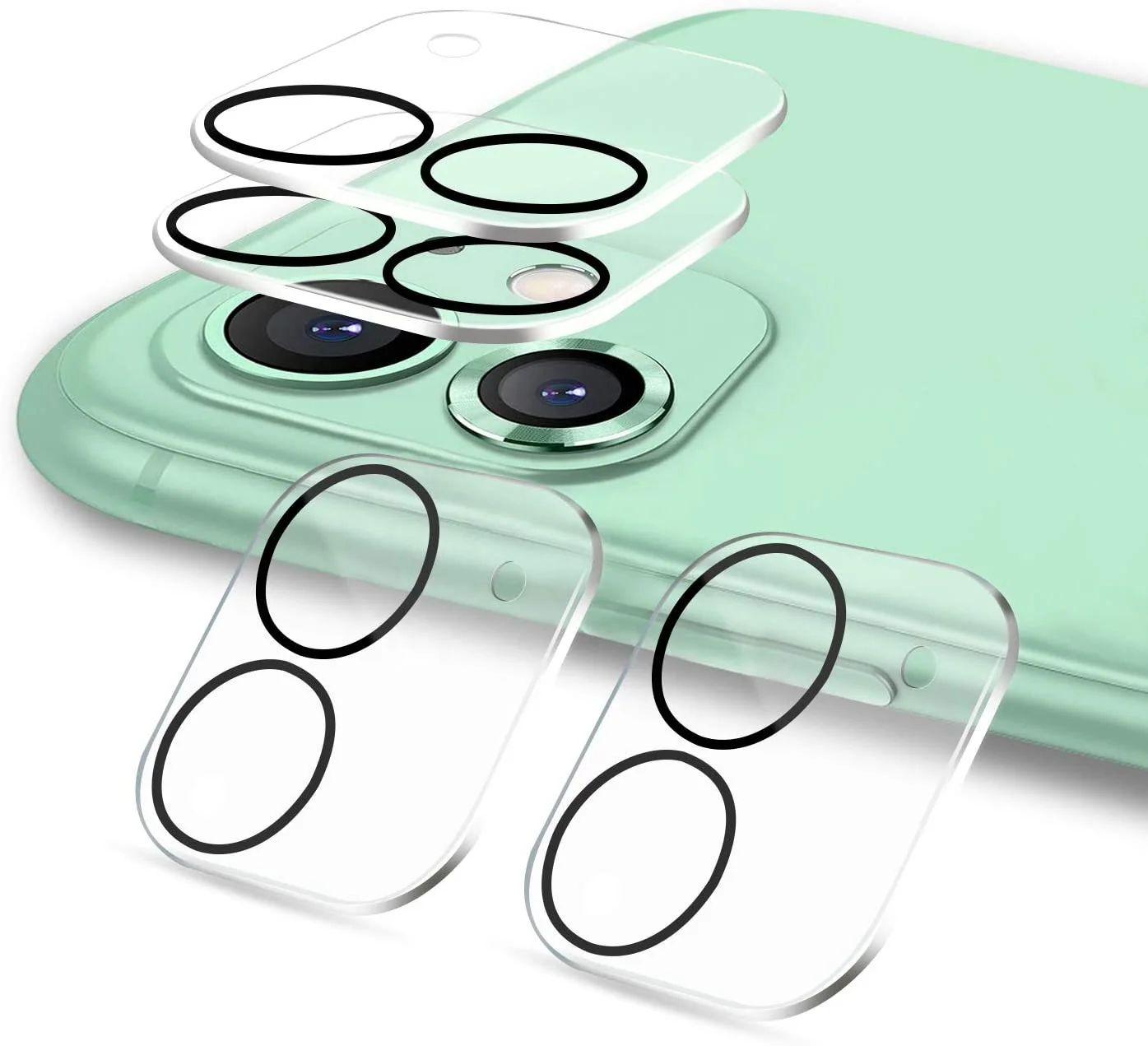 

Camera Lens Protector 9H Tempered Glass Protector For iPhone 11 12 Camera Lens with Flash Night Shot Circle