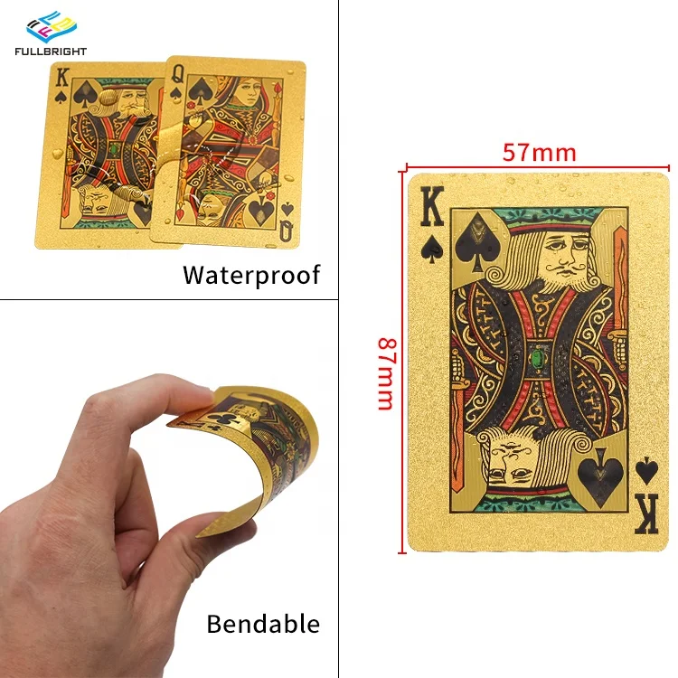 

Glossy PVC Waterproof Playing Card Plastic Poker Card, Black, yellow or customized