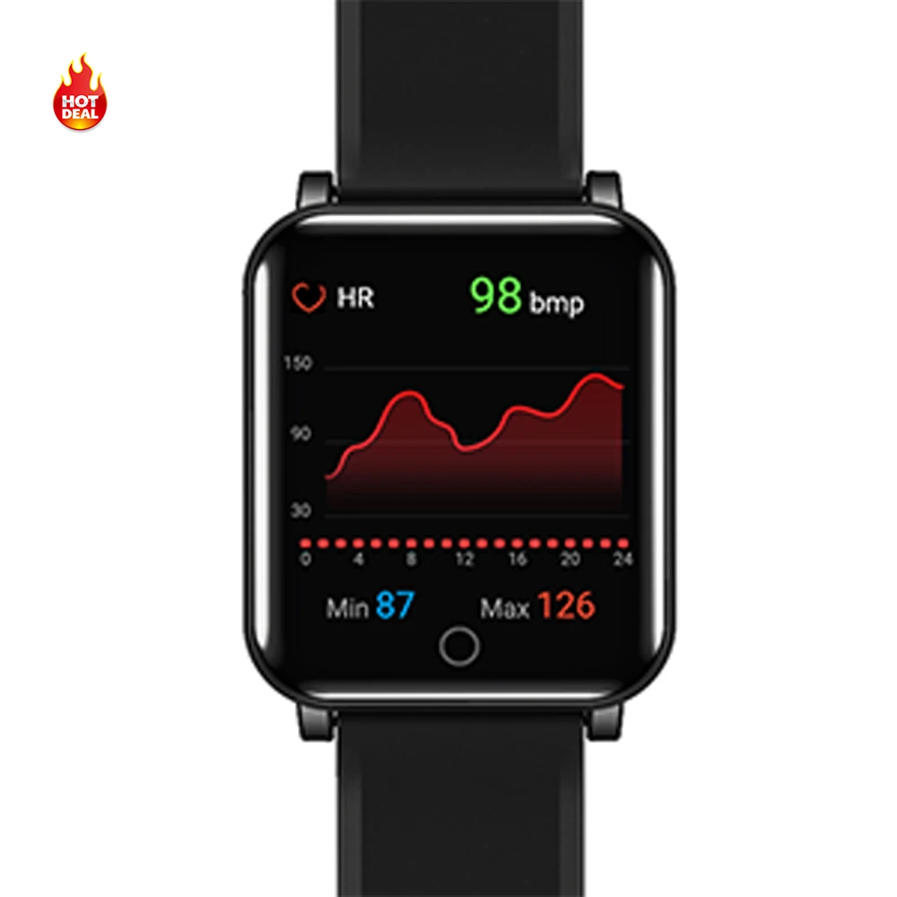 

Full Touch Screen Custom Heart Rate Wrist Watch Electric Blood Pressure Monitor Smartwatch Bt Watch Smart Watch