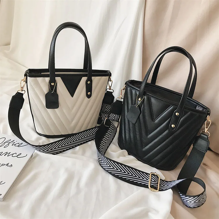 

Bags Women Handbags Tote Korean Fashion Simple Contrast Color Embroidered Bucket Bucket Bag Ssacs Bag Women Handbags, 2colors