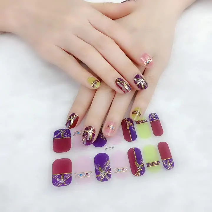 

Wholesale Hot Sale Over 20 Colors Professional 3d Nail Sticker Decals Laser Multi-design Diy Stickers Nail Art Decoration, Multi-color customization options