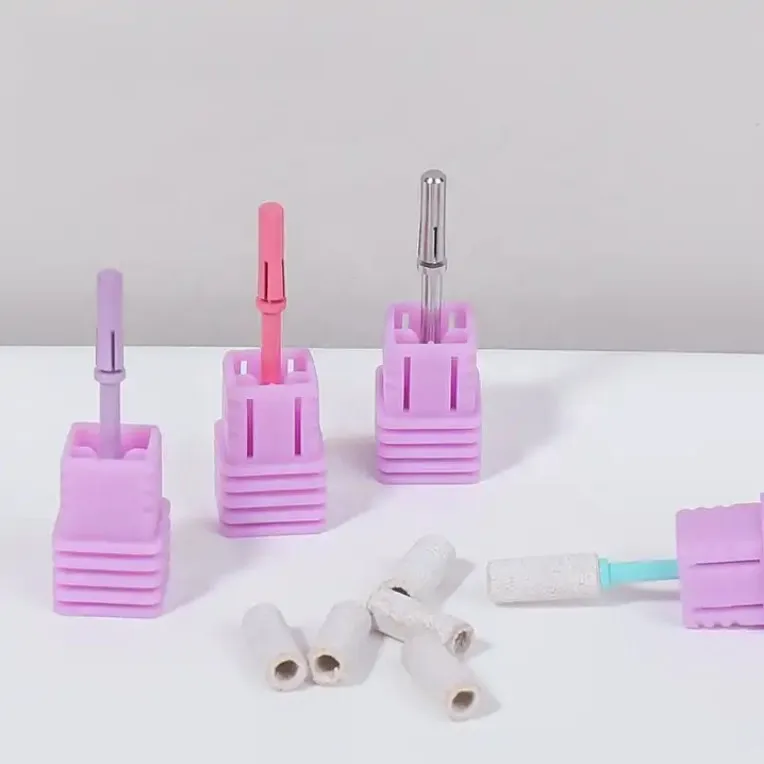 

New 3.1mm Pink Nail Mini Sand Ring Bearings Shaft Core Cuticle Clean Tools Colorful Nail Polishing Head Nail Sanding Bands