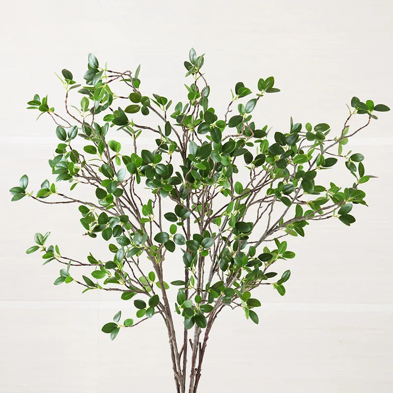 

High-quality handmade Milan leaf artificial green plants feel real touch suitable for office restaurant garden Art Decor