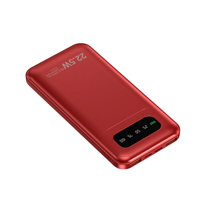 

Free shipping mobile power 10000MAH Super fast charge 22.5W Mobile phone universal electronic product durable, Red, black, blue, white