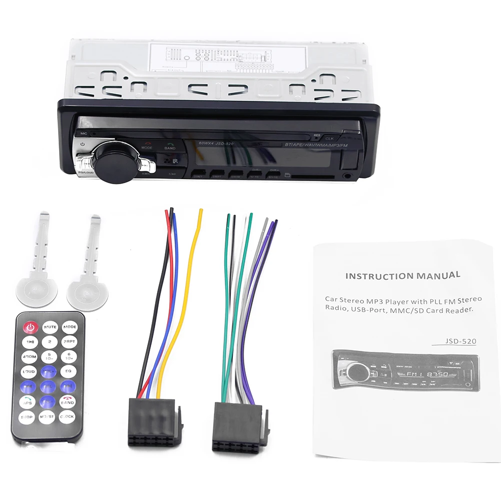 
1DIN In-Dash Car Radio Stereo Remote Control Digital Bluetooth Audio Music Stereo 12V USB/SD/AUX-IN Car Radio Mp3 Player 