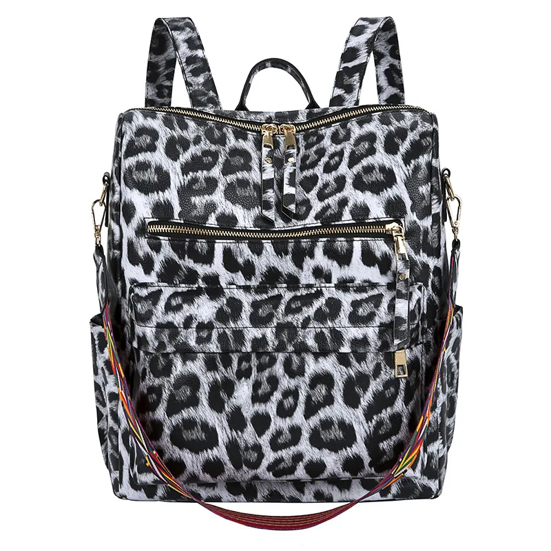 

Zipper Leopard PU Backpack Wholesale Personalized Waterproof Leopard PU Backpack, Many colors