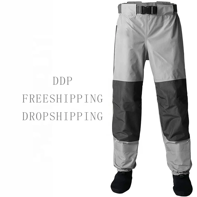 

free shipping overall high quality chest waders for men simms fishing kinder waterproof 5 lyers, Gray